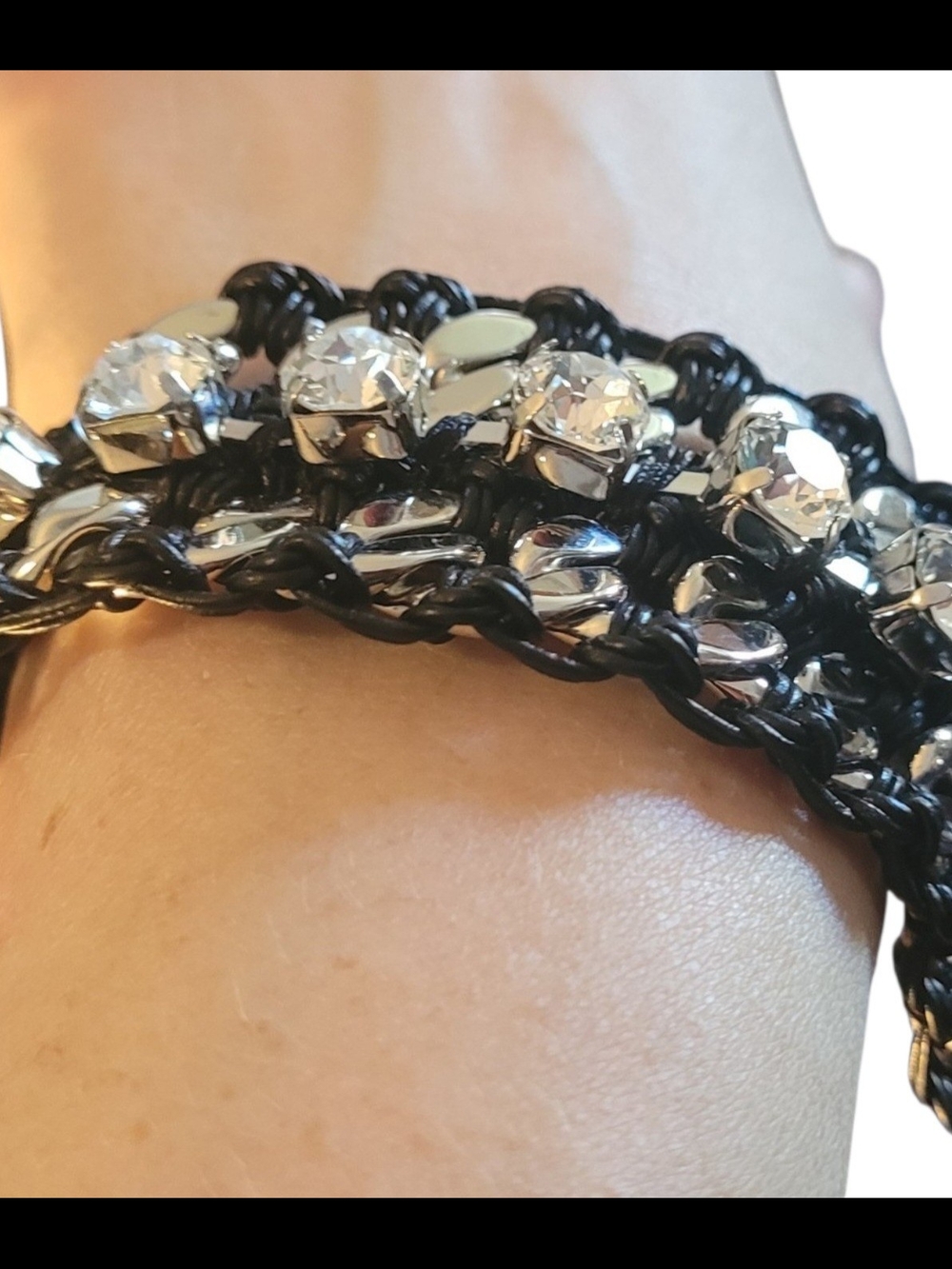 Gorgeous AAA Cubic Zirconia Studded Sterling Bracelet